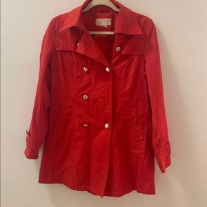 Michael Kors red trenchcoat